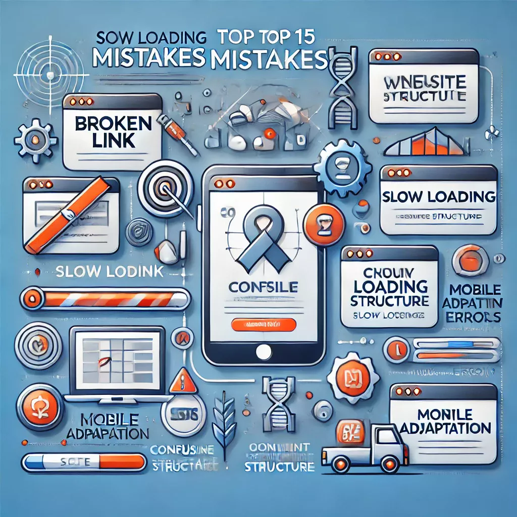 ТОП-15 ошибок при создании сайта, которые мешают SEO